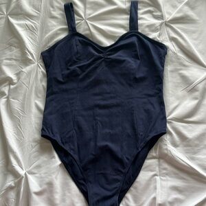 navy blue ballet leotard, child large